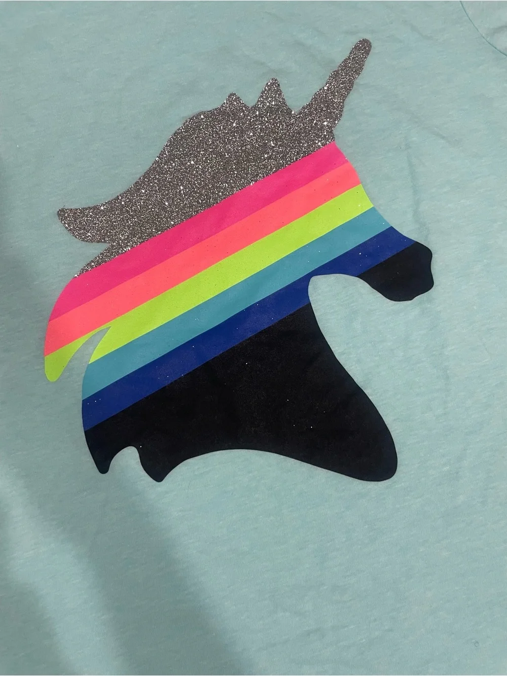 Justice Girls' Neon Pink & Light Teal Graphic Short Sleeve Tees